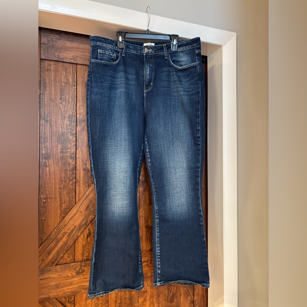 L'AGENCE Dark Blue Straight Leg Jeans